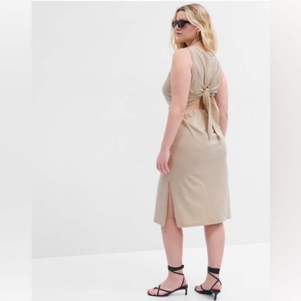 GAP Fitted Tie-Back Midi Dress Size Medium